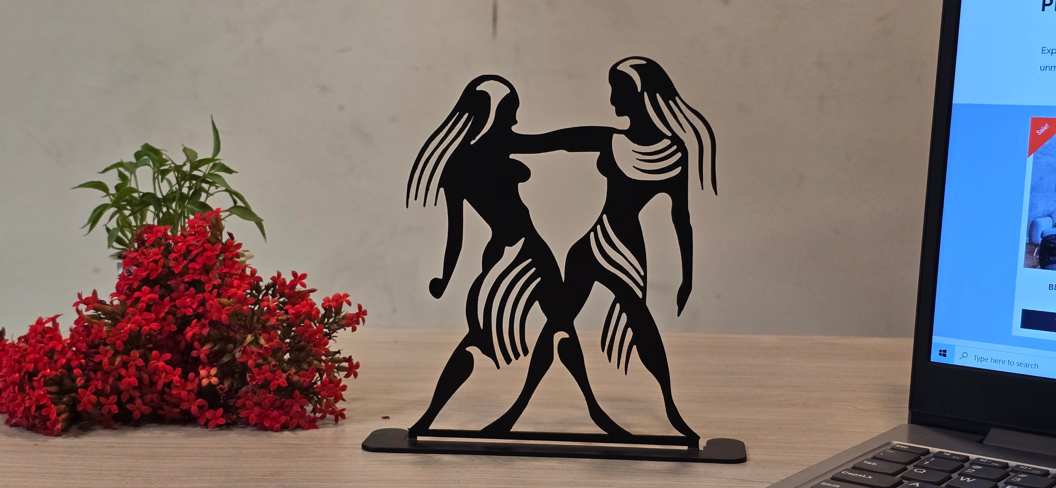 Gemeni Zodiac Sign metal art