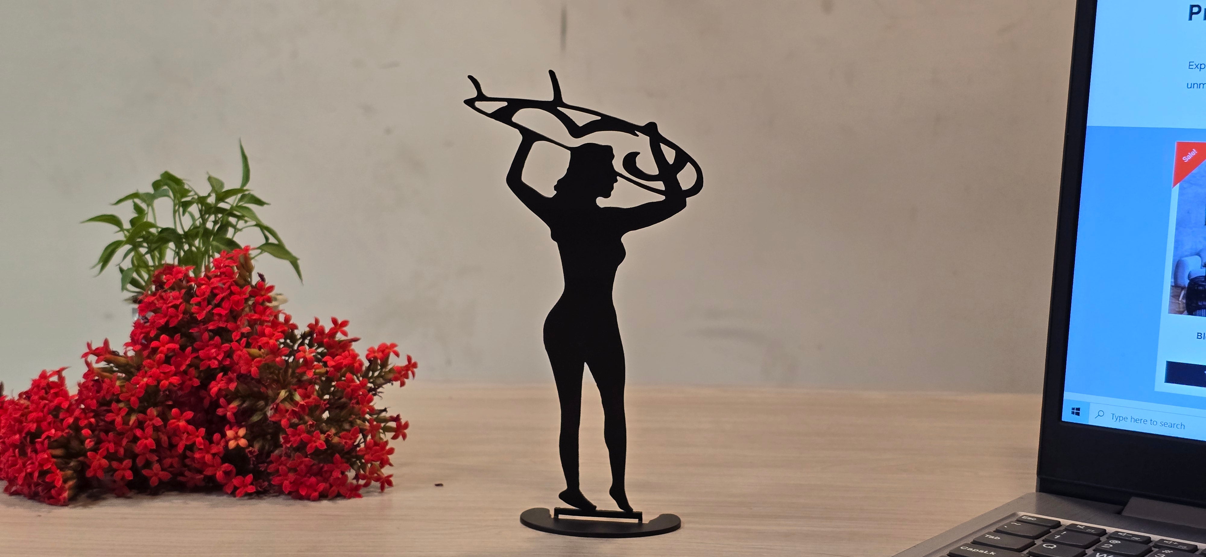 Surfer Girl metal Desktop metal art